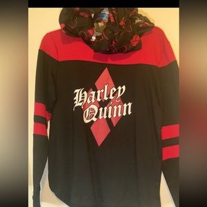 Harley Quinn Shirt and Scarf Fashion Set